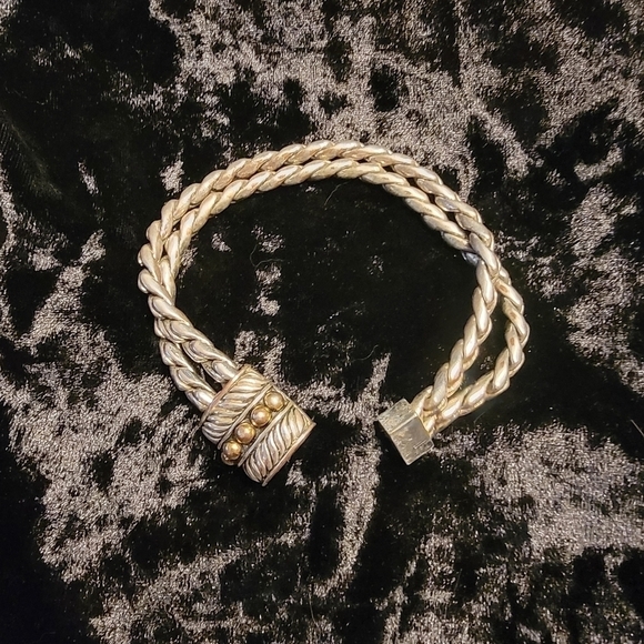 Avon Vintage Double Chain Multi Metal Braclet - Picture 6 of 13